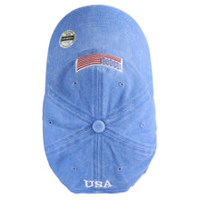 Load image into Gallery viewer, USA Flag Embroidered Baseball Cap - Sky Blue