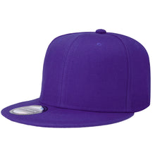 Load image into Gallery viewer, Hip Hop Style Snapback Hat Flat Bill Adjustable Size - Purple