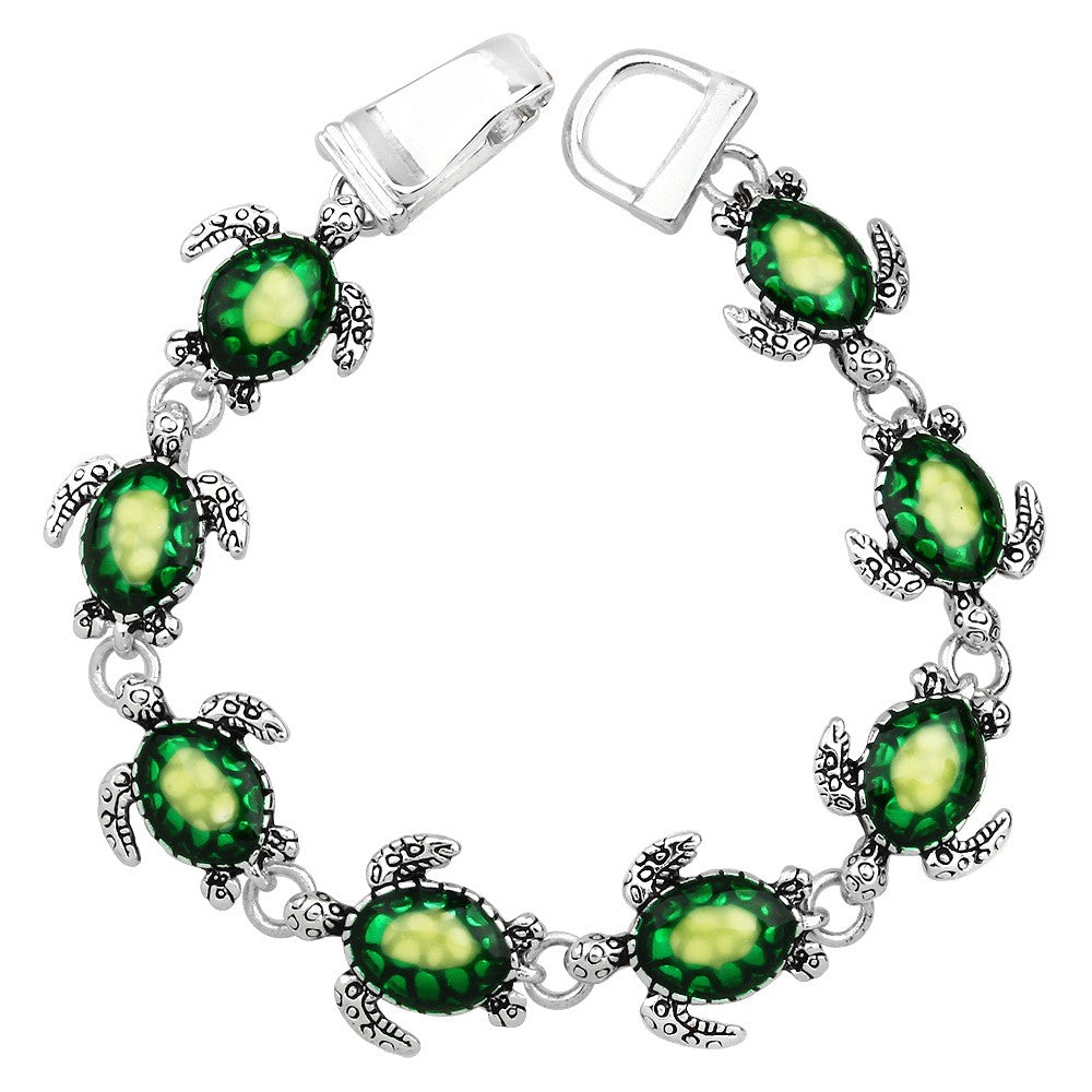 Green Sea Turtle Magnetic Closured Bracelet