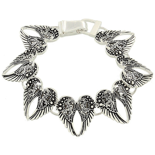Angel Wing Magnetic Closured Bracelet