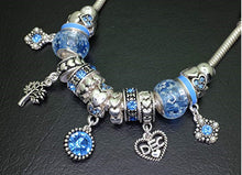 Load image into Gallery viewer, Birthstone Bracelet Multi-Color Charm Beads Silvertone