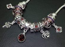 Load image into Gallery viewer, Birthstone Bracelet Multi-Color Charm Beads Silvertone