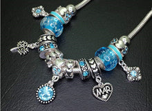 Load image into Gallery viewer, Birthstone Bracelet Multi-Color Charm Beads Silvertone