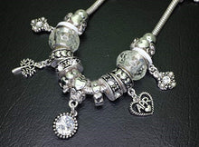 Load image into Gallery viewer, Birthstone Bracelet Multi-Color Charm Beads Silvertone