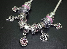 Load image into Gallery viewer, Birthstone Bracelet Multi-Color Charm Beads Silvertone