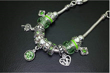 Load image into Gallery viewer, Birthstone Bracelet Multi-Color Charm Beads Silvertone