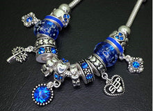 Load image into Gallery viewer, Birthstone Bracelet Multi-Color Charm Beads Silvertone