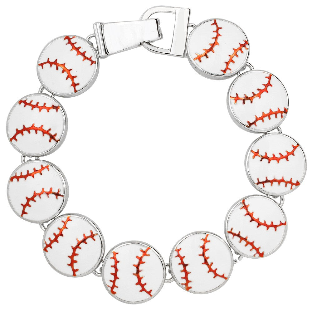 Baseball Magnetic Closured Bracelet