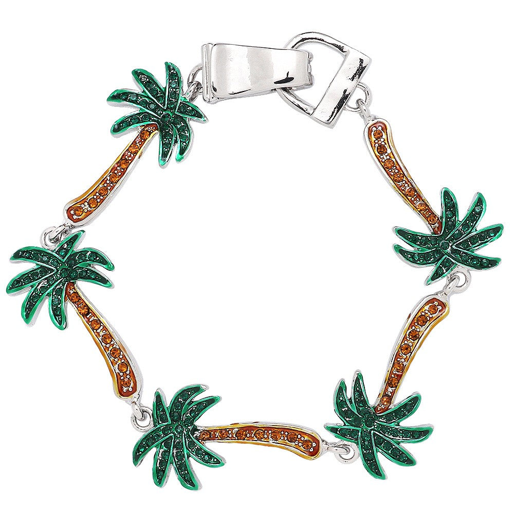 Palm Tree Magnetic Closured Bracelet