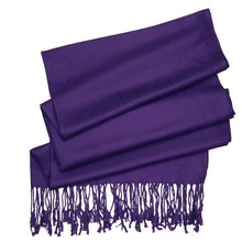 Load image into Gallery viewer, Women's Soft Solid Color Pashmina Shawl Wrap Scarf - Dark Purple