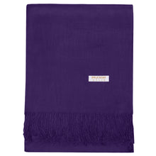 Load image into Gallery viewer, Women's Soft Solid Color Pashmina Shawl Wrap Scarf - Dark Purple