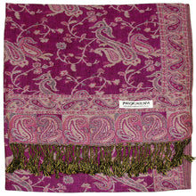 Load image into Gallery viewer, Women&#39;s Paisley Pashmina Scarf - Violet